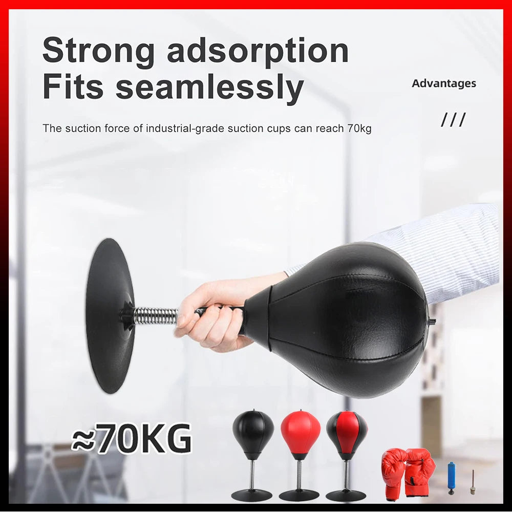 Punching Bag Desktop Punching Bag Stress Buster With Suction Cup Desk Table Boxing Punch Ball Suction Cup Reduce Tension Toys